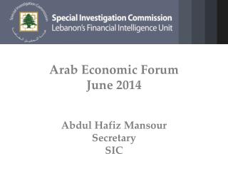 Arab Economic Forum June 2014