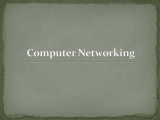 Computer Networking