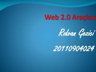 Web 2.0 Araçları