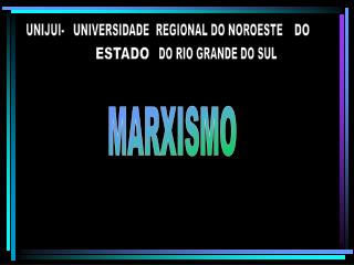 MARXISMO