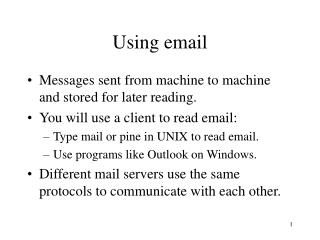 Using email