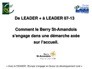 De LEADER + à LEADER 07-13