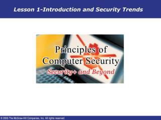 Lesson 1-Introduction and Security Trends