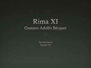 Rima XI Gustavo Adolfo Bécquer