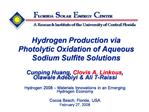 Hydrogen Production via Photolytic Oxidation of Aqueous Sodium Sulfite Solutions