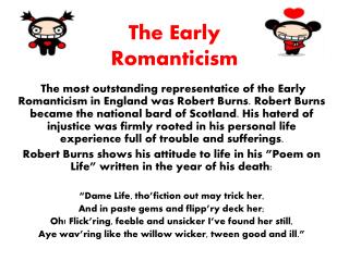 The Early Romanticism