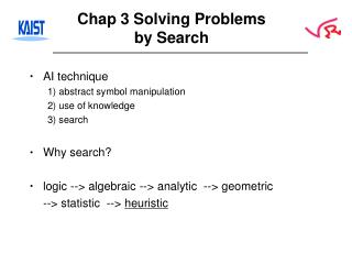 Chap 3 Solving Problems by Search