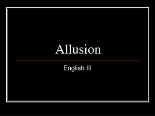 Allusion