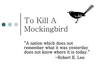 To Kill A Mockingbird