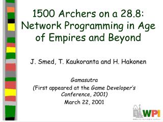 1500 Archers on a 28.8: Network Programming in Age of Empires and Beyond