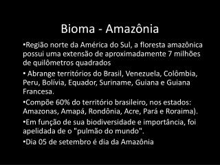 Bioma - Amazônia