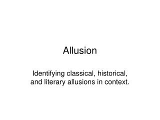 Allusion