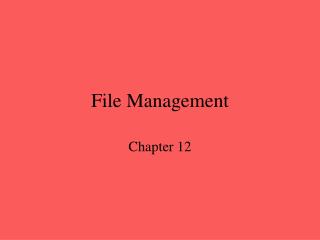 File Management