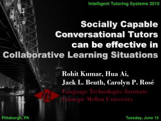 Socially Capable Conversational Tutors can be effective in Collaborative Learning Situations