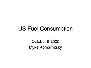 US Fuel Consumption