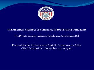 The American Chamber of Commerce in South Africa (AmCham)