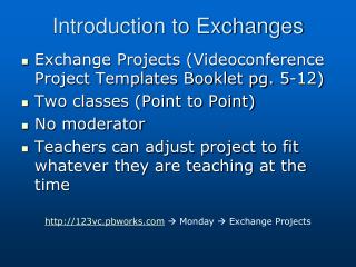 Introduction to Exchanges