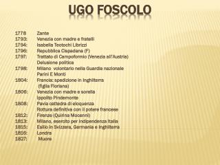 Ugo Foscolo