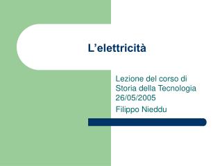 L’elettricità