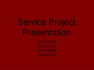 Service Project Presentation