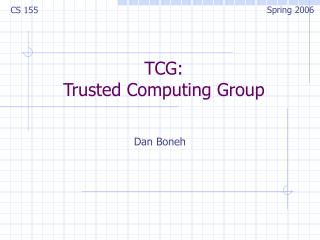 TCG: Trusted Computing Group