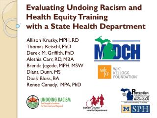 Evaluating Undoing Racism and Health Equity Training with a State Health Department