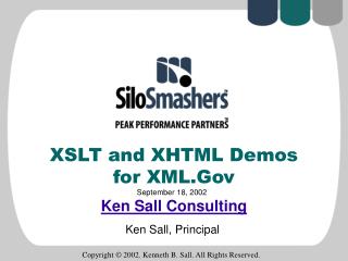 XSLT and XHTML Demos for XML.Gov
