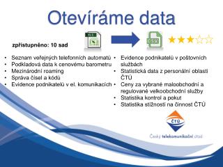 Otevíráme data