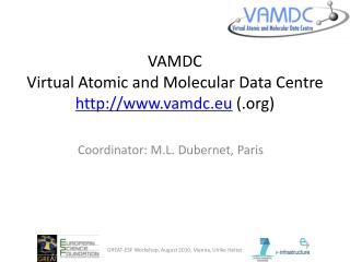 VAMDC Virtual Atomic and Molecular Data Centre vamdc.eu ()