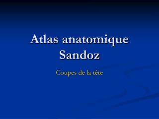 Atlas anatomique Sandoz