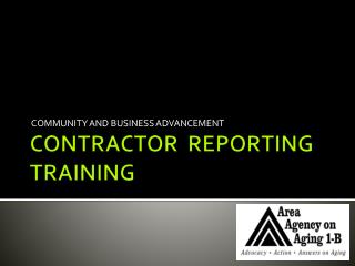 CONTRACTOR REPORTING TRAINING