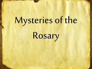 Mysteries of the Rosary