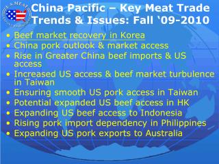 China Pacific – Key Meat Trade Trends &amp; Issues: Fall ‘09-2010