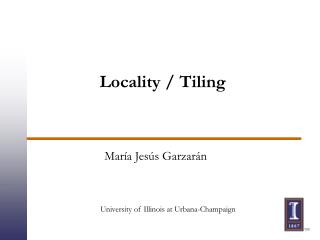 Locality / Tiling
