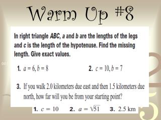 Warm Up #8