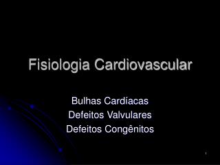 Fisiologia Cardiovascular