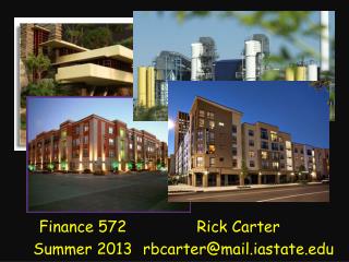 Finance 572 Summer 2013