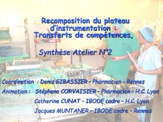 Coordination : Denis GIBASSIER – Pharmacien - Rennes