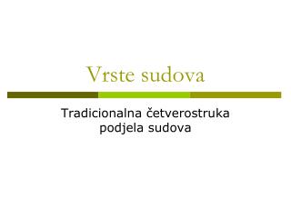 Vrste sudova