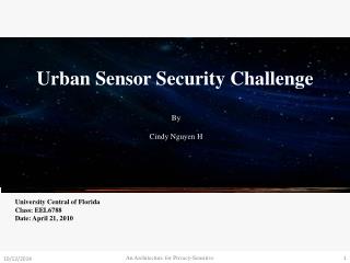 Urban Sensor Security Challenge