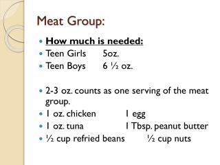 Meat Group: