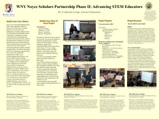 WNY Noyce Scholars Partnership Phase II: Advancing STEM Educators