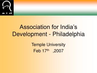 Association for India’s Development - Philadelphia