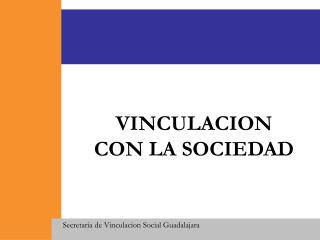 VINCULACION CON LA SOCIEDAD