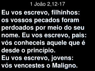 1 João 2,12-17