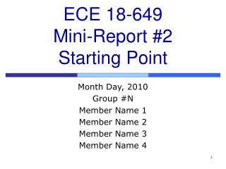 ECE 18-649 Mini-Report #2 Starting Point