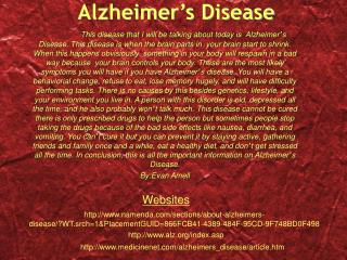 Alzheimer’s Disease