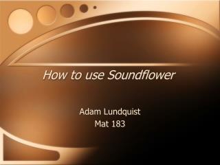 How to use Soundflower