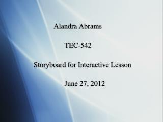 Alandra Abrams TEC-542