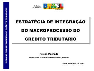 Nelson Machado Secretário Executivo do Ministério da Fazenda